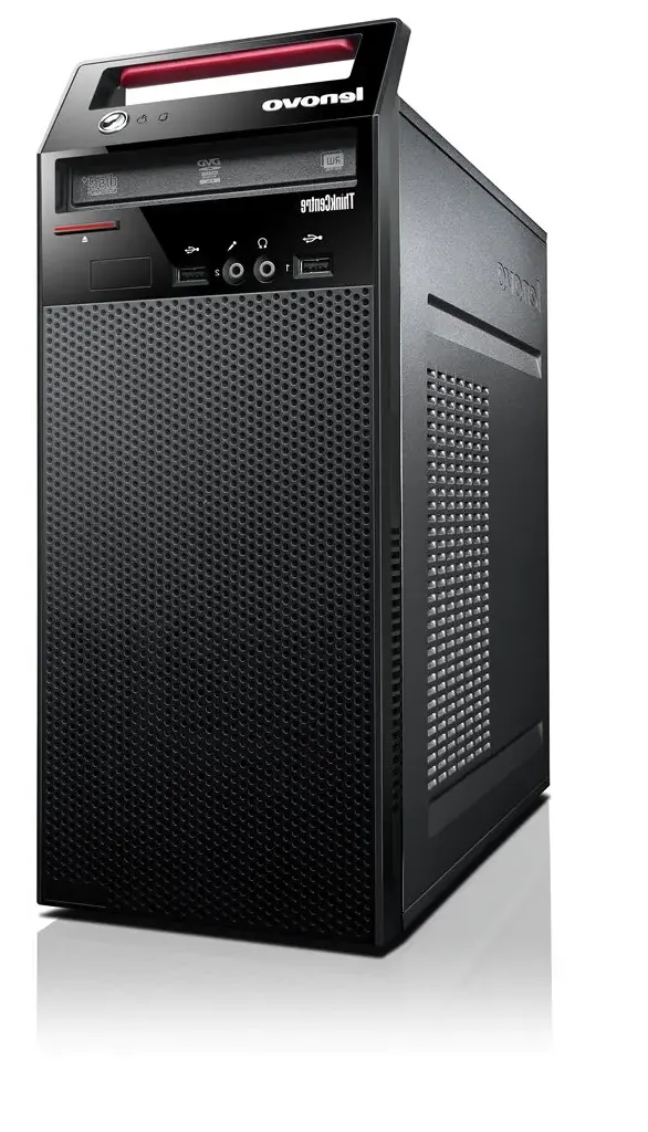 Lenovo ThinkCentre e73 Tower on White Background